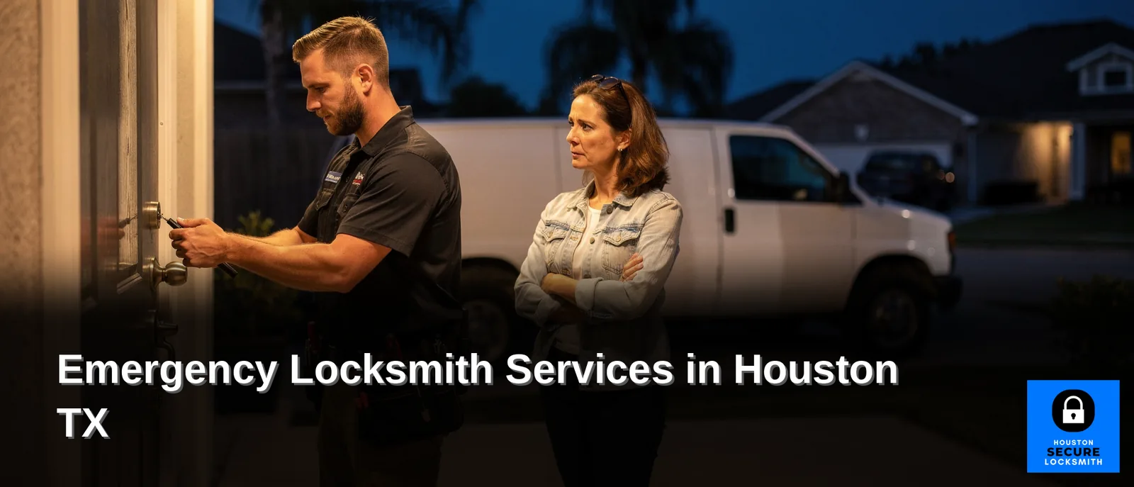 Houston Secure Locksmith provides around-the-clock mobile locksmith response across the Houston area for urgent situations