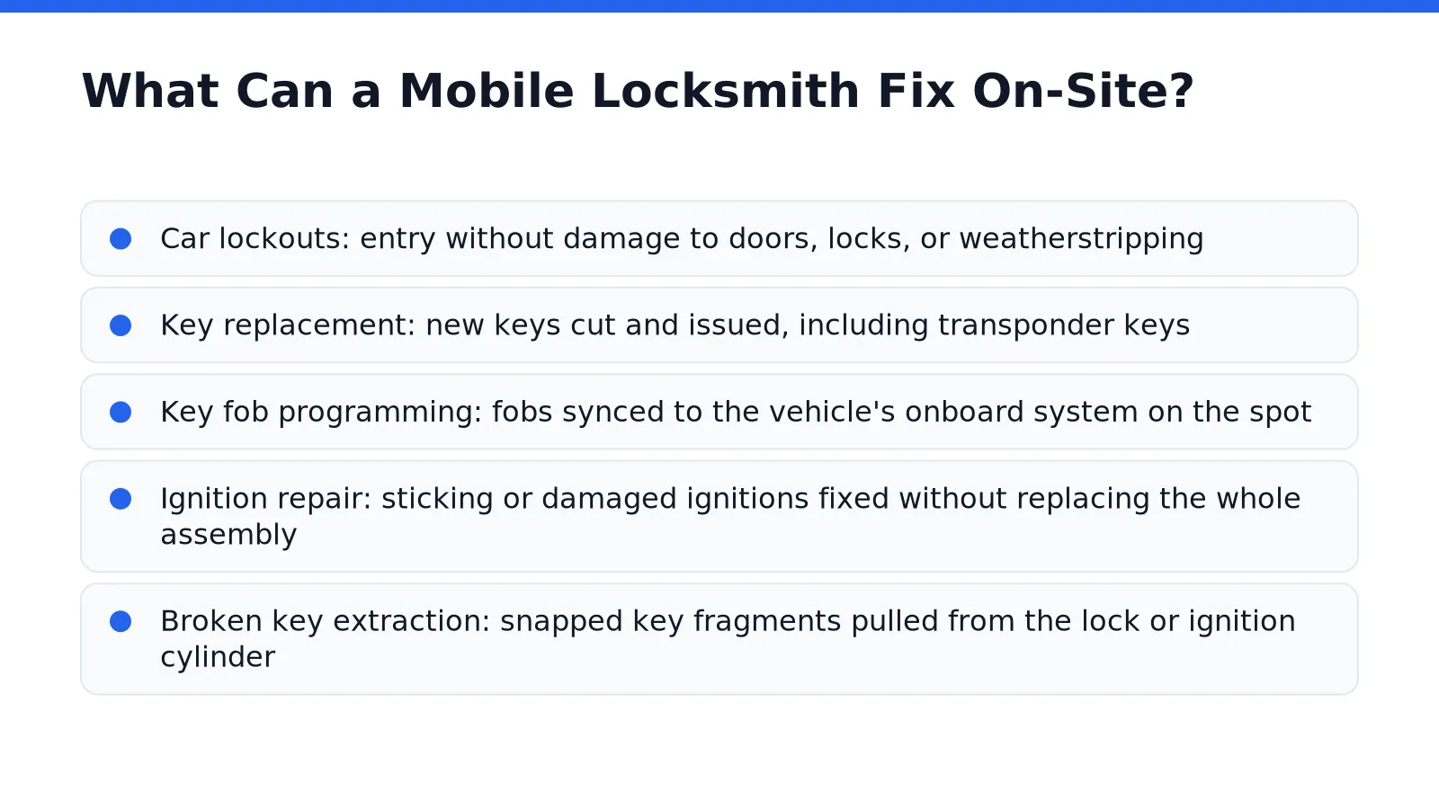 What Can a Mobile Locksmith Fix On-Site