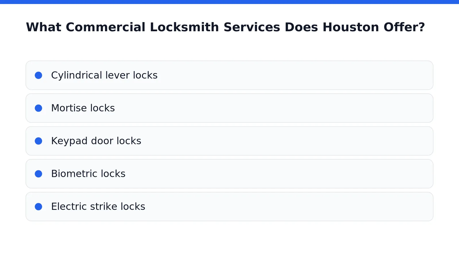 What Commercial Locksmith Services Does Houston Offer