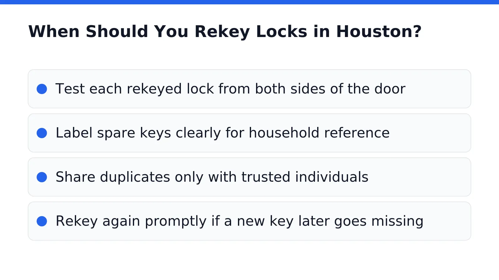 Benefits of Home Rekeying for Houston , Texas When Should You Rekey Locks in Houston